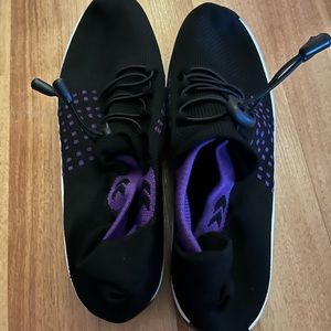 Black and purple sneakers